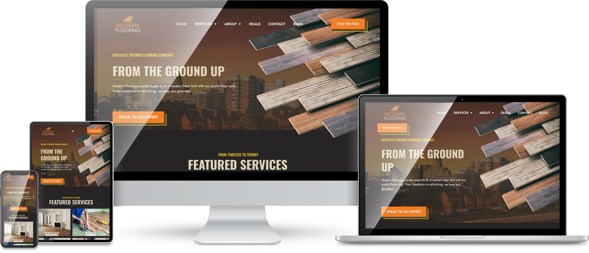 Modern Flooring Website Screenshots